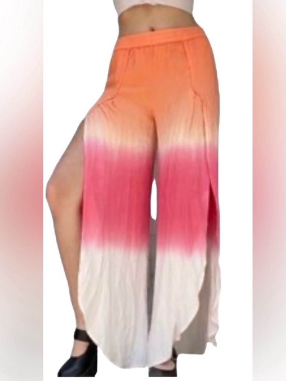 YOUNG FABULOUS & BROKE Tie Dye Split Leg Pants